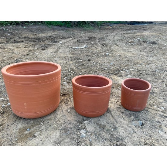 Silindir çift çizgili saksı ailesi